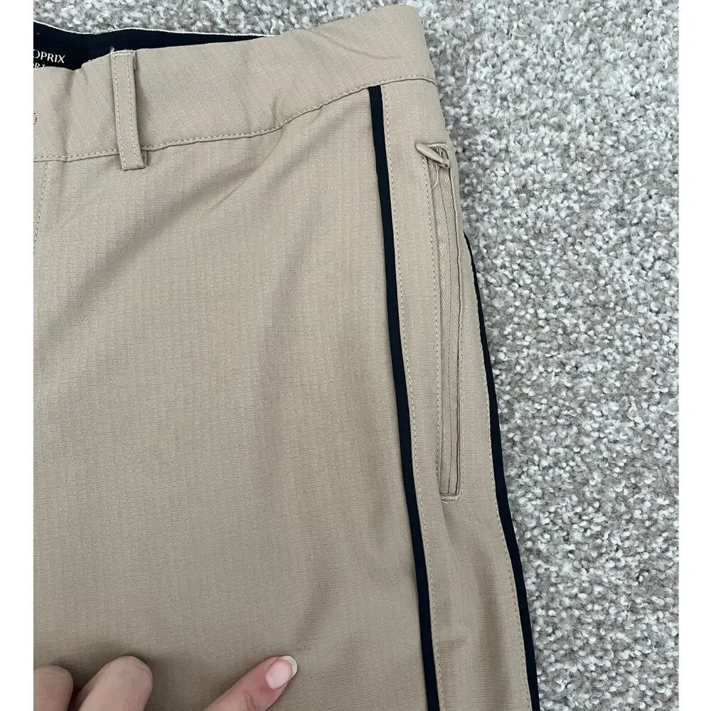 Monoprix Sport Golf Pants Stretch Performance Pockets Zip Preppy France Size 38